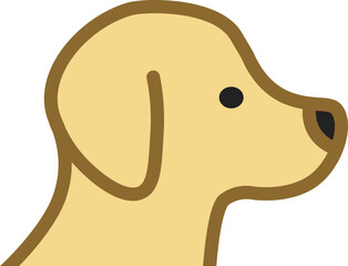 Dog head icon. Dog head profile. Vector illustration.