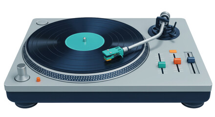 Isolated vinyl record player