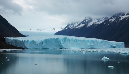 Obraz premium Serene Blue Waterbody with Calm Waves and Scenic Horizon