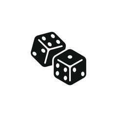 Dice icon. Simple dice icon for social media, app and web design. Vector illustration.