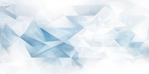 Modern Geometric Low Poly Background with Triangles in Blue and White Color Palette for Digital Design and Creative Presentation Template