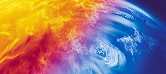 Thermal Image Showing Excessive Heat Retention on Earth’s Surface with Background of Global Warming and Climate Change