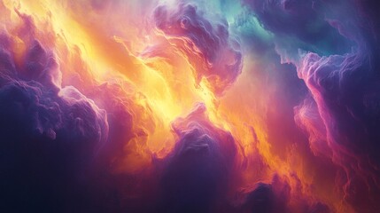 Fototapeta premium Colorful abstract celestial cloud formations.