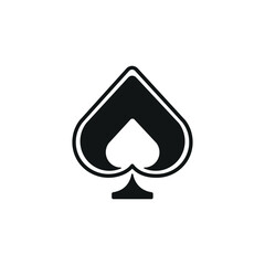 Fototapeta premium Spade symbol icon. Simple spade symbol icon for social media, app and web design. Vector illustration.