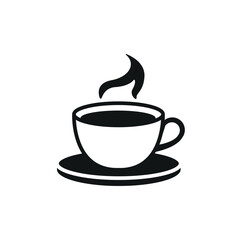 Coffee cup icon. Simple coffee cup icon for social media, app and web design. Vector illustration.
