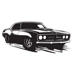 Obraz premium retro car isolated on white