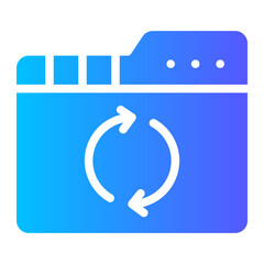 Sync Folder Icon – Vector Illustration for Website or App	