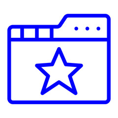 Star Folder Icon &ndash; Vector Illustration for Website or App