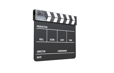 Closed movie clapper film clap board. Movie clapper. Capperboard, slapstick, filmmaking device isolated on transparency background. png transparency	