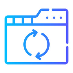 Sync Folder Icon – Vector Illustration for Website or App