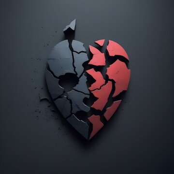cracked heart artwork