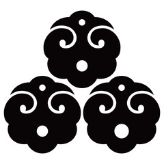 家紋です。三つ盛打板といいます。