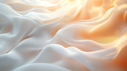Obraz premium Elegant, flowing fabric, illuminated by soft, warm light.