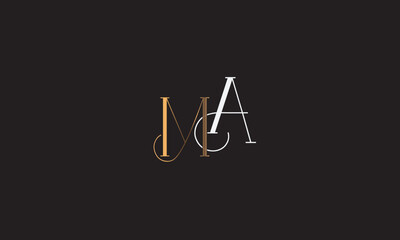 MA, AM , A , M , Abstract Letters Logo Monogram	