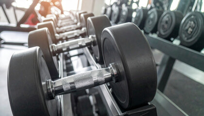 Obraz premium Dumbbells, Gym, training, Custom AI Model