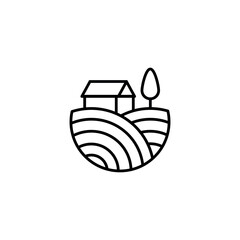 Vineyard icon. Simple vineyard icon for social media, app and web design. Vector illustration.