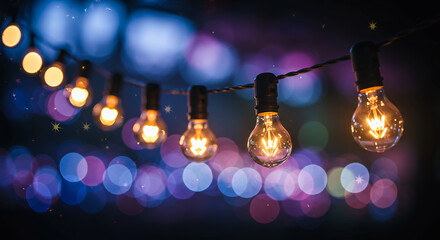 Enchanting String Lights: Warm Glow, Festive Bokeh & Magical Ambiance - Perfect for Celebrations, Gardens, and Cozy Nights!