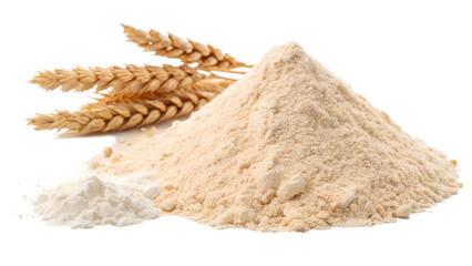 Wheat flour isolated on transparent background 