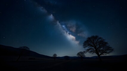 Starry night sky filled with countless stars over a remote location during clear weather