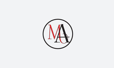 MA, AM , A , M , Abstract Letters Logo Monogram	