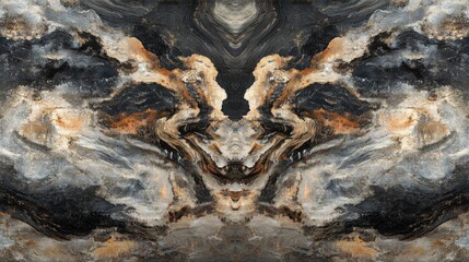 Obraz premium Abstract Swirling Pattern with Dark Tones and Contrasting Colors