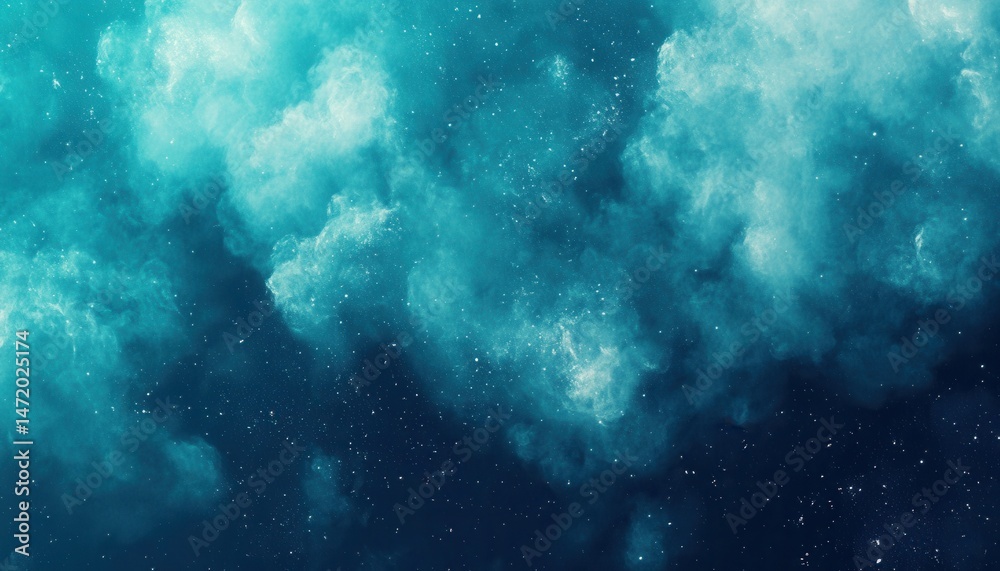 Leinwandbilder abstract celestial background with dreamy blue nebula and sparkling stars in a vast cosmic space wit