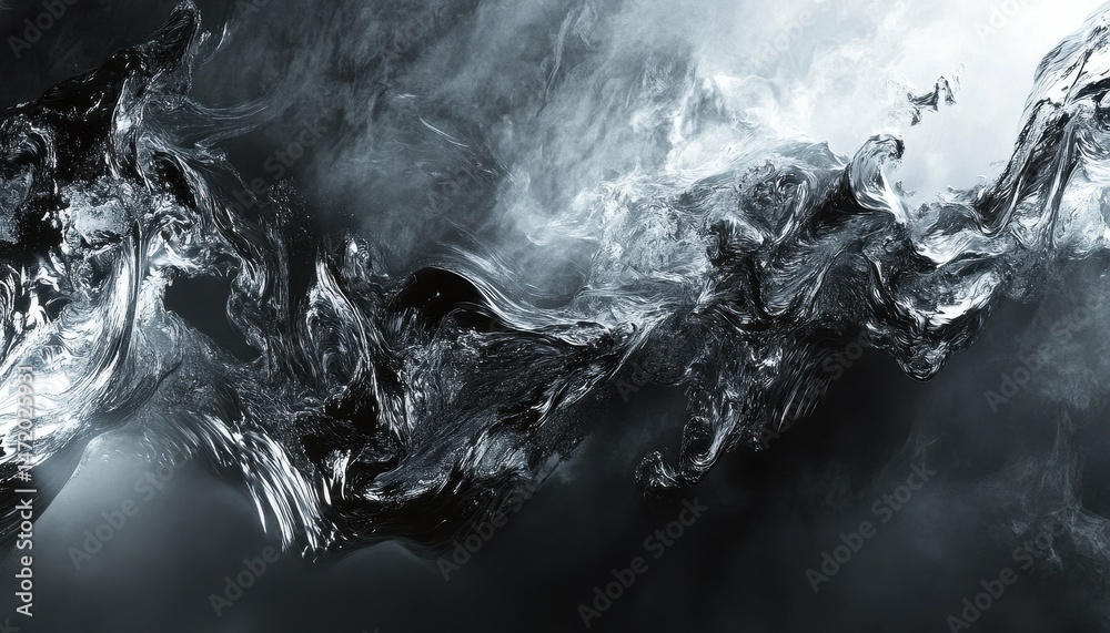 Poster Abstract Fluid Motion in Monochrome Swirling Liquid Flow with Dynamic Energy and Soft Ripples