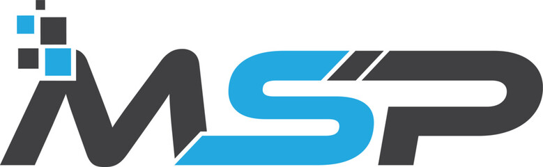 Obraz premium MSP Logo - Technology and IT Solutions