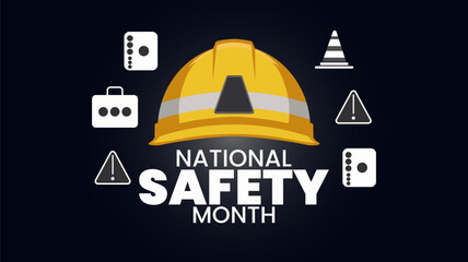 Fototapeta premium National Safety Month, Protecting Lives, One Step at a Time