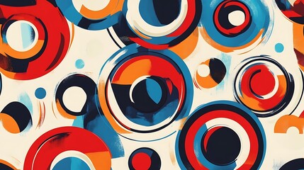 Abstract Circles Pattern Background.