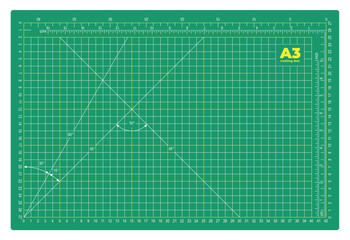 A3 Cutting Mat for Crafting and Measurement with Grid and Angle Guides
