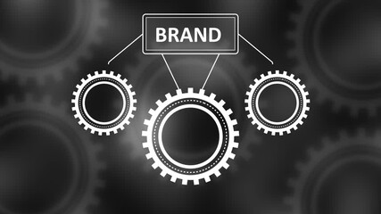 Brand development marketing strategy concept. Business, technology, internet and networking concept