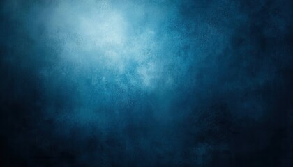 Fototapeta premium Dramatic Blue Grunge Texture Background with Light Spot Abstract Design and Dark Shaded Areas Suitable for Wallpapers or Art Projects