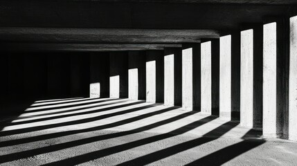 Abstract Concrete Tunnel Shadows