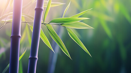 Serene Bamboo Forest  Lush Greenery  Tranquil Nature  Sunlight  Plants