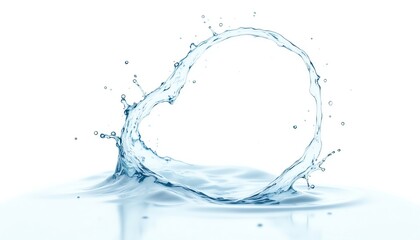 A stunning splash of crystal clear water.