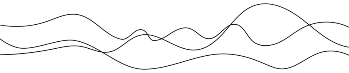 Thin curved wavy lines