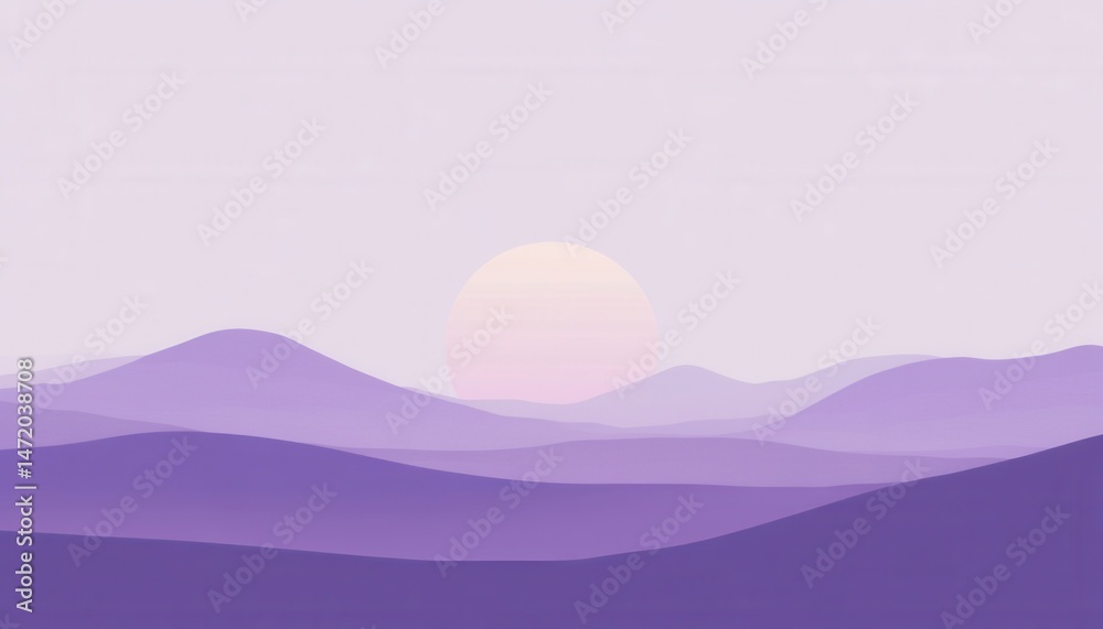 Aufkleber pixel art serene mountain landscape at sunset with soft pastel colors digital backdrop with multiple
