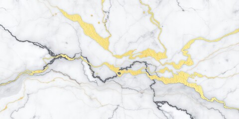 Obraz premium Elegant White Marble with Gilded Gold Veins Texture