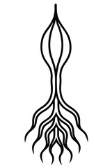 Organic Root Icon Vector on White Background