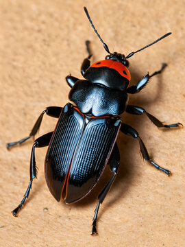 Mylabris quadripunctata is a species of beetle of the Meloidae family, so called for their defensive secretion of a blistering agent, cantharidin.  Some are aposematically colored (black and red).