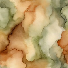 Grunge blue sky with cauliflower clouds, a vintage watercolor texture
