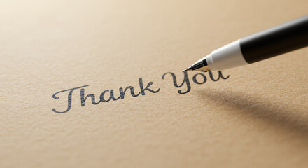 Thank You Note: Handwritten Message with Pen on Paper | Appreciation, Gratitude, Greetings & Stationery
