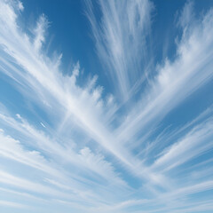 Cirrus Ci is genus of high cloud made of ice crystals, appear delicate wispy white strands. Cirrus formed when warm dry air rises, water vapor deposition onto dust particles at high altitudes.