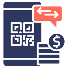 Qr Payment glyph color icon