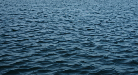 Serene Blue: Calm Waves Rolling on the Open Sea - A Meditative Water Landscape