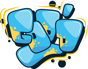 good word graffiti text font sticker illustration	