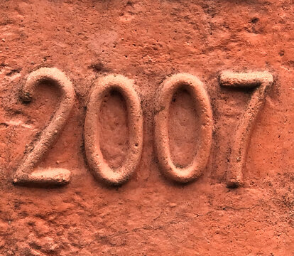 The year 2007 in raised numerals
