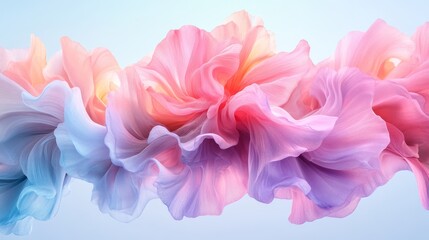 Obraz premium Abstract, swirling, pastel, fluid, forms, against, a, light, background.