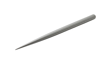 Detailed closeup of a large, elongated metal tip with pointed end for industrial applications